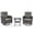 Brown/Grey, variant on Planntonneo 3 Piece Wicker Patio Furniture Sets, Outdoor Swivel Rocking Chairs Set of 2 with Rattan Side Table for Deck Porch Pool, Brown/Grey