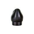 thumbnail image 4 of PEERAGE Jayden Women Wide Width Leather Dress Flat Pump with Glossy Patent PU Square Toe Cap and Bow BLACK 6, 4 of 6