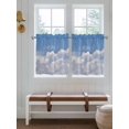 thumbnail image 7 of Half Window Curtain 36 Inches Long, Clouds Window Treatment Curtain Drapes, Blue White Sky Natural Landscape Small Tier Curtains for Bathroom Over Sink, 27.5"x36", 2 Panels, 7 of 7