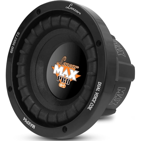 Lanzar MAXP64 Max Pro 6.5 Inch 600 Watt Power 4 Ohm Car Subwoofer Audio System