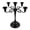 Black, variant on 5-Arm Silver Candelabra Candle Holder, 10.24-Inch Decorative Taper Candle Stand with Stable Base for Weddings, Dining Tables, Parties and Home Décor