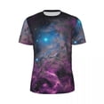 thumbnail image 5 of Cloud Galaxy T-Shirt Flaming Star Nebula Hip Hop Gym T-Shirts Short-Sleeve Comfortable Tsh, 5 of 5