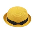 thumbnail image 3 of LRen Tea Party Hats for Women Elegant Women's Wide Brim Sun Hat for Beach Wedding Bridal Shower and Summer Outdoor Occasions Yellow, 3 of 4