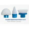 thumbnail image 2 of TRM - As Seen on TV Turbo Scrubber 360 Replacement Brush Heads Set Of 3 Dome/Cone/Flat- Blue Plastic, 2 of 4