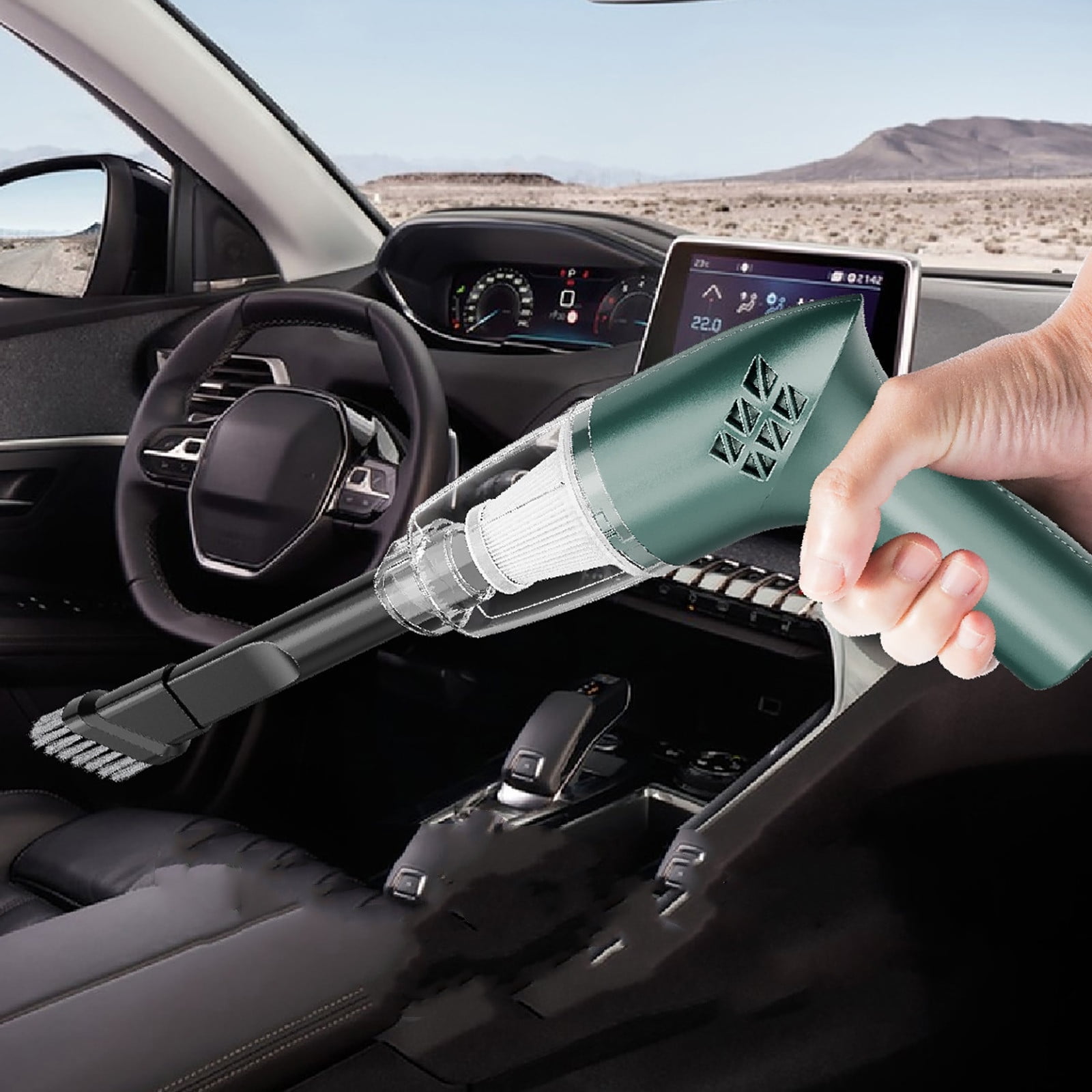 Wireless Handheld Car Vacuum Cleaner, High-Power Small Portable Automotive Suction Blower for Vehicle Interior Use, Multifunctional Mini Vacuum with USB Charging for Home Car Office Cleaning