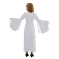 thumbnail image 2 of Haitryli Girls Medieval Princess Dress Renaissance Costume Long Bell Sleeve Maxi Gown Halloween Party White 16, 2 of 7