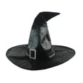 thumbnail image 3 of Sombrero de de Halloween Hombres Mujeres Adultos Sombrero de cuero de imitación Marrón / Negro Disfraz de hechicero Sombrero para Hugo sombrero brujas mago sombreros, 3 of 8