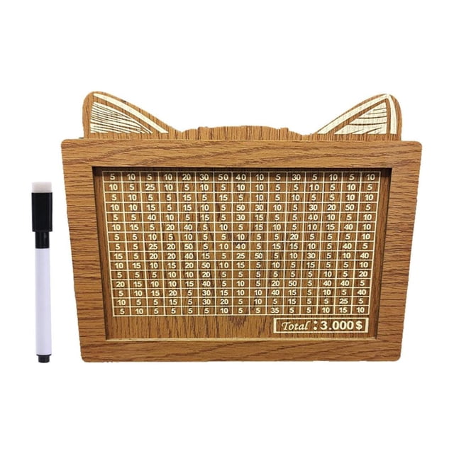 Crafts for Adults, Wooden Storage Box, Wooden Money Box with Money and Numbers with Counter Crafts Portable Storage Case Money Saving Box for Adults Child, Money Saving Box, Money Saving Box