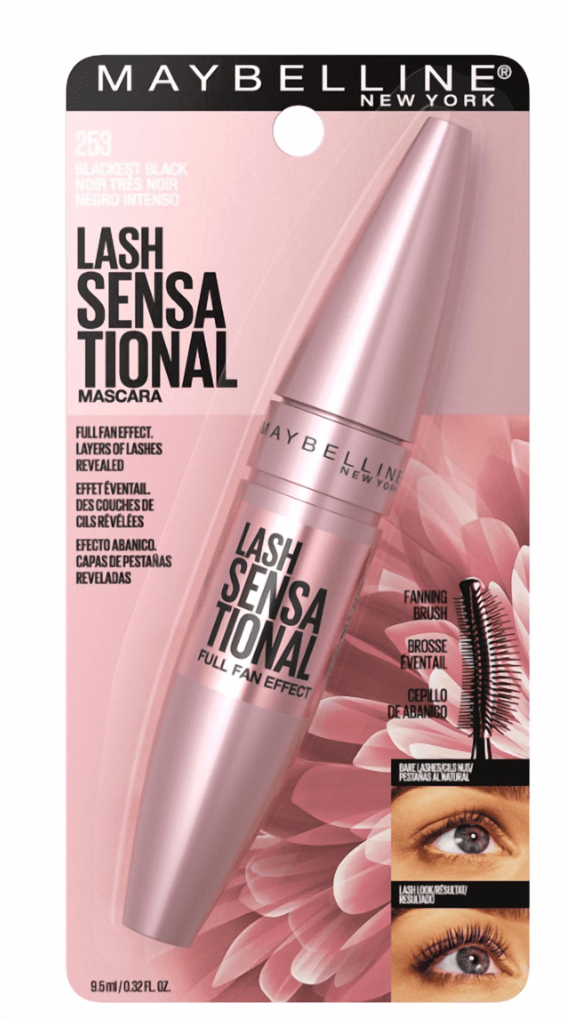Maybelline Lash Sensational Washable Mascara, Blackest Black photo 6