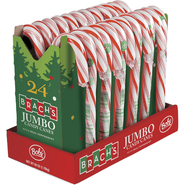 Brach's Red & White Giant Christmas Candy Cane, 24 Count