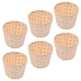 thumbnail image 3 of 6 Pcs Wicker Storage Basket Miniature Wood Baskets Woven Storage Basket Sundry Basket Small Baskets, 3 of 4