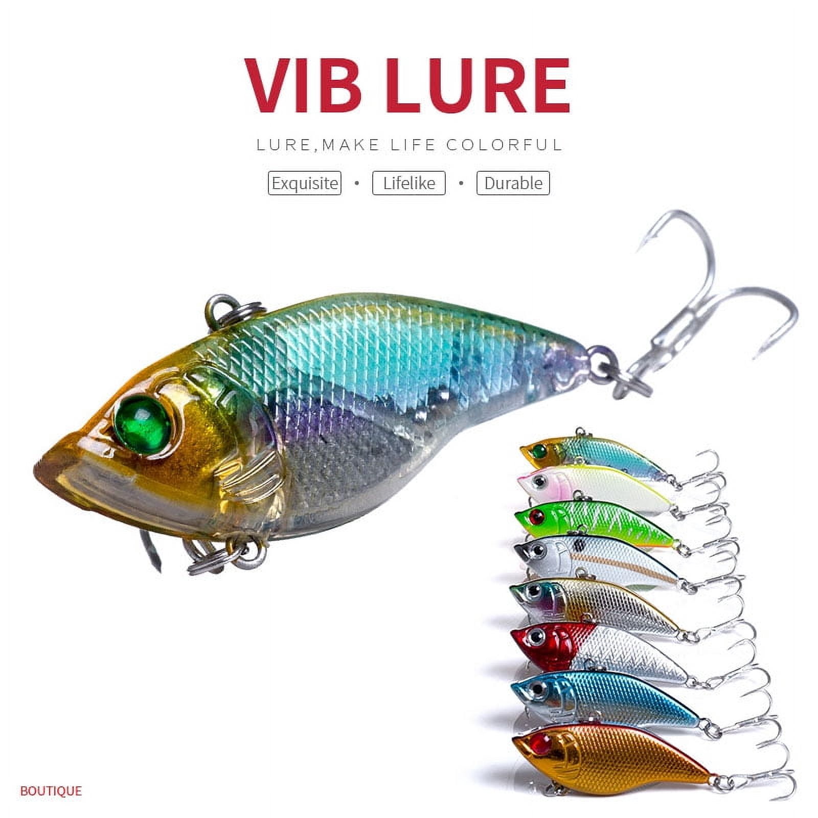 HENGJIA Fishing Lures, 8 Pack Deep Diving Lipless Crankbaits for Bass, Minnow VIB Lifelike Hard Baits Sinking Fishing Jigs for Freshwater and Saltwater Bass, Trout, Walleye