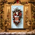 thumbnail image 4 of Cortina navideña para puerta | Cortina con estampado de Papá Noel | Tela colgante para puerta o pared | Cortina de poliéster de 89 x 180 cm para decoración festiva del hogar, 4 of 6