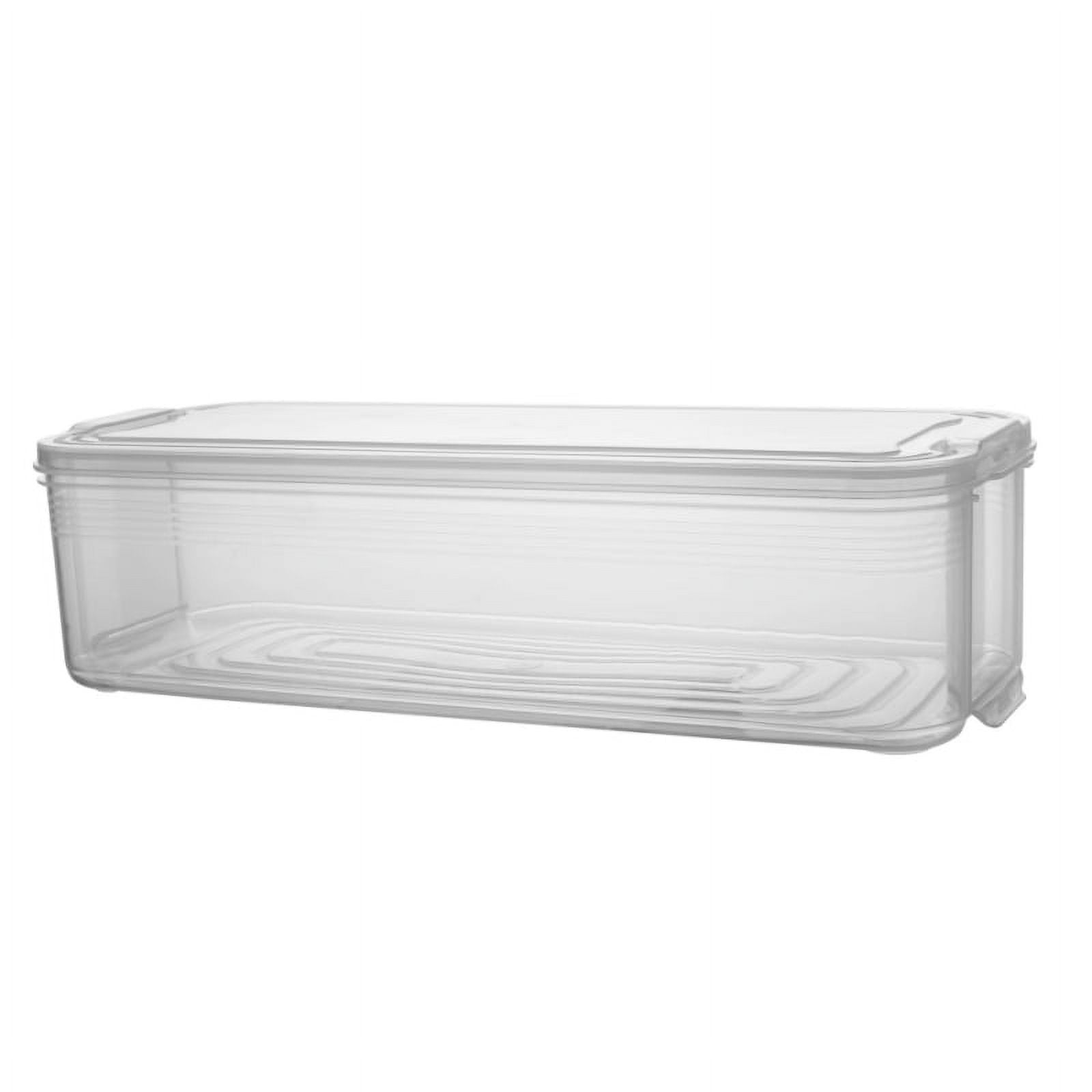 Buy NIPAN Fridge Storage Container, Vegetable Storage Box with Removable  Drain Plate & Lid Stackable, Food Storage Box for Storing Fish, Meat,  Vegetables, Fruits, Egg 1500 ml, Transparent (Set of 4) Online