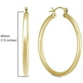thumbnail image 3 of 14K Yellow Gold Filled Hoop Earrings, 40mm, 3 of 4