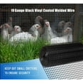 thumbnail image 3 of 24 inch×50 ft Black Vinyl Coated Hardware Cloth, 21 Gauge 1/4 inch Black PVC Hardware Cloth, Black Welded Wire Fence Supports Poultry-Netting Cage-Home Improvement and Chicken Coop, 3 of 12