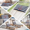 thumbnail image 5 of Navy Blue Striped King Size Pillow Cover,Pillowcase Protectors with Zipper,Breathable Decorative Throw Pillow Case Cover,Red Beach Nautical Anchor Ocean Coastal Pillow Shams for Couch Sofa 20x36Inch, 5 of 8
