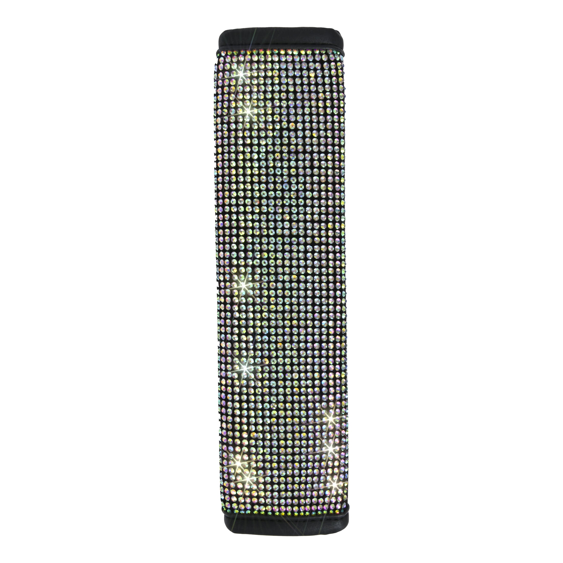 Auto Drive Universal Fit Iridescent Crystal Seatbelt Cover, Fit For Car Truck SUV Airplane, Set of 1