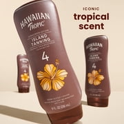 Hawaiian Tropic Island Tanning Lotion Sunscreen, 4 SPF, 8 Fl Oz, Adult & Teen Tanning Lotion