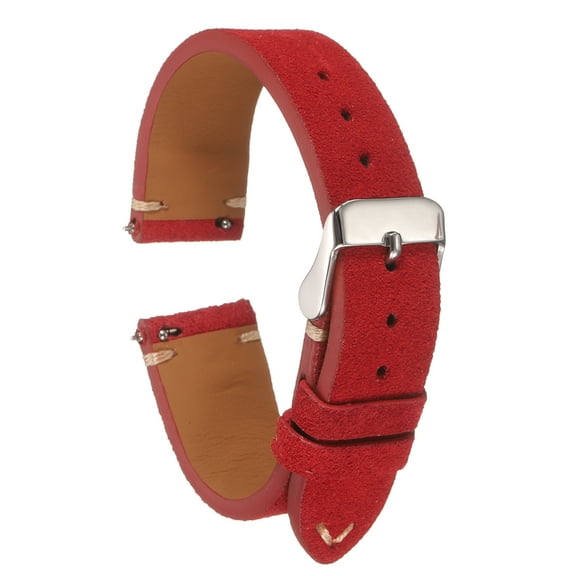 Uxcell Suede Leather Strap Watch Bands Quick Release 14mm Vintage Watch Straps Classic Watchband Red