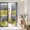 Yellow, variant on Privacy Window Film, Aqua Grey Static Cling Stained Glass Window Film, UV Sun Blocking Heat Control Stickers, Non-Adhesive Laser Windows Tint 17.7"x39.3" Vintage Stripe Farmhouse Wood Grain Ombre