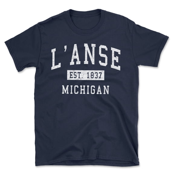 L'anse Michigan Classic Established Men's Cotton T-Shirt