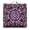 Mandala M, variant on Rustic Floral Floor Pillow - 9-Point Stitched Square Zabuton with Bright Colorful Blossoms