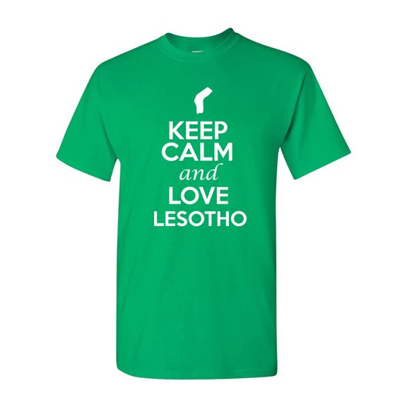 Keep Calm And Love Lesotho Country Patriotic Adult T-Shirt Tee