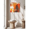 thumbnail image 5 of Wall Art Prints, Burnt Orange Brown Framed Canvas Prints for Bedroom Living Room Bathroom Office, Farmhouse Ombre Abstract Mottled Art Gallery Wrap Wall Art Poster for Gifts Home Decor 16"x16", 5 of 9