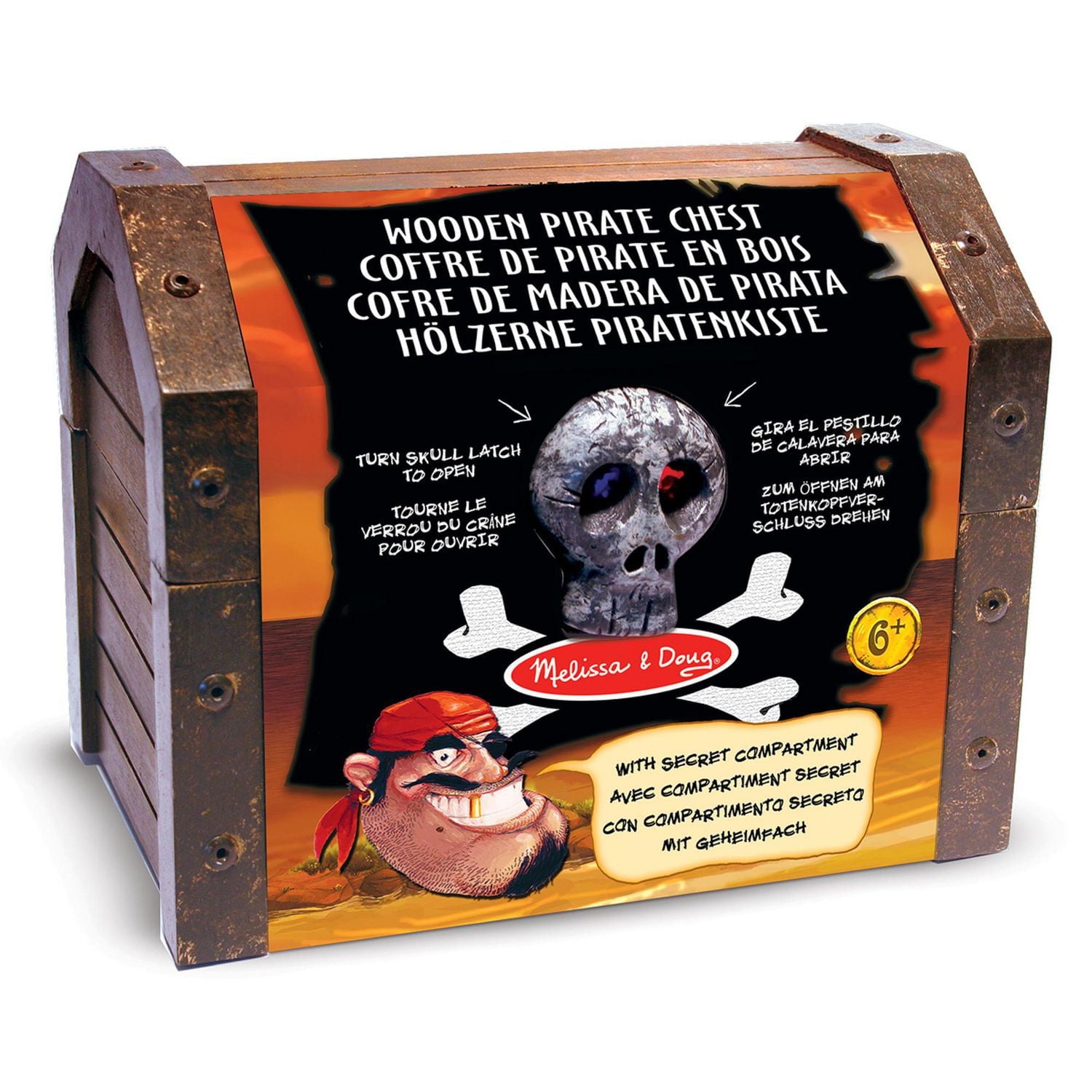 Melissa & Doug Coffre de pirate en bois