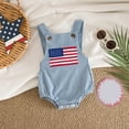 thumbnail image 2 of enyan 4th of July Infant Baby Girls Romper Independence Day Outfit Newborn 3 6 12 18 Months Girl Jumpsuit Overall Sky Blue,0-3 Months, 2 of 4