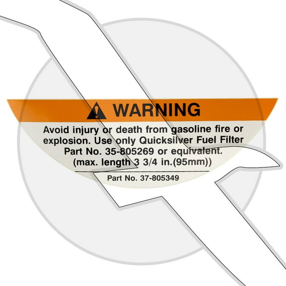 Mercury Marine Quicksilver Warning Decal 37-805349