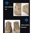 thumbnail image 6 of Men's Desert Tactical Boots- Ankle High Breathable Military Army Boots Lace Up Lightweight Combat Boots Sand, 6 of 6