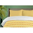 thumbnail image 4 of Ambesonne Argyle Duvet Cover Sets, Monochrome Rhombuses, 2-King, Mustard Dark Peach, 4 of 7