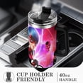 thumbnail image 4 of MIRACULOUS-ladybug Vaso aislado de acero inoxidable con asa, diseño temático, regalo para familia, amigos y fans; incluye pajita y encaja en el portavasos estándar, 40 oz, 4 of 6
