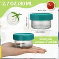 thumbnail image 2 of AOWOO 8 Pack Salad Dressing Container to Go, 2.7 oz Glass Condiment Containers with Lids for Lunch Box, Small Sauce Containers Glass Jars with Lids Reusable & Leakproof, 2 of 7
