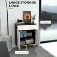 thumbnail image 4 of HOMCOM Buffet d'Appoint avec 2 Tiroirs et Pieds en Bois de Pin Blanc, 4 of 10