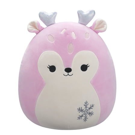 Squishmallows Official 5 inch Falala the Pink Fawn With Snowflake - Child's Ultra Soft Plush Toy