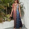 thumbnail image 6 of Particles Shiny Glowing Dress Fashion Boho Beach Long Dresses Female Party Printed Maxi Dress, 6 of 9