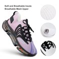 thumbnail image 4 of Colorful Marble Pattern Breathable Sneakers Women Shoes Spring Light Flats Male Lace-up Walking Footwear, 4 of 8