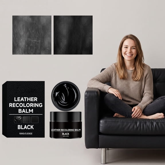 Black Leather Repair Cream Recolor Refinishing Kit Restorer for Sofa Car Seats Shoes Bags Jacket Scratch Cover