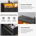 thumbnail image 4 of Afuhokles Dresser for Bedroom, 6 Drawer Dresser with LED Lights, Chest of Drawers with Storage Cubby, Black, 4 of 7
