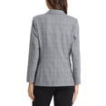 thumbnail image 3 of BLAZERS CHIC PARA MUJER INSPIRADOS, Con solapa muesca, de manga larga, con un botón, blazer de cuadros en blanco y negro, talla S, 3 of 6