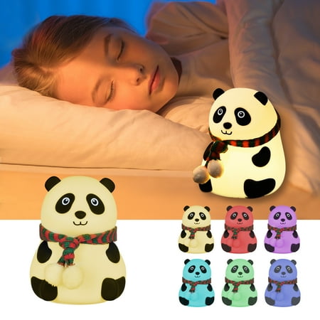 

Children S Panda Night Lights Lovely Bedroom Led Lights Baby Silicone Animal Night Lights Kawaii Room Decoration