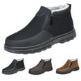 thumbnail image 4 of NOKIO Men's Spring And Autumn Winter Large Size Plus Velvet Plus Thick Bottom Side Zipper Casual Soft Bottom Light Bottom Warm Cold Snow Boots Men'S Snow Adventure Boots, 4 of 5