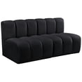 thumbnail image 5 of Meridian Furniture Arc Black Velvet Modular Sectional, 5 of 8