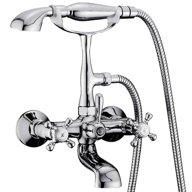 Bathroom Clawfoot Shower Bathtub Combo Faucet Polished Chrome Walmart