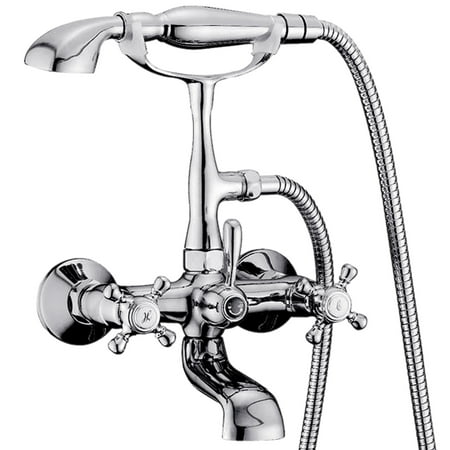 Bathroom Clawfoot Shower Bathtub Combo Faucet Polished (Best Shower Faucet Brands 2019)