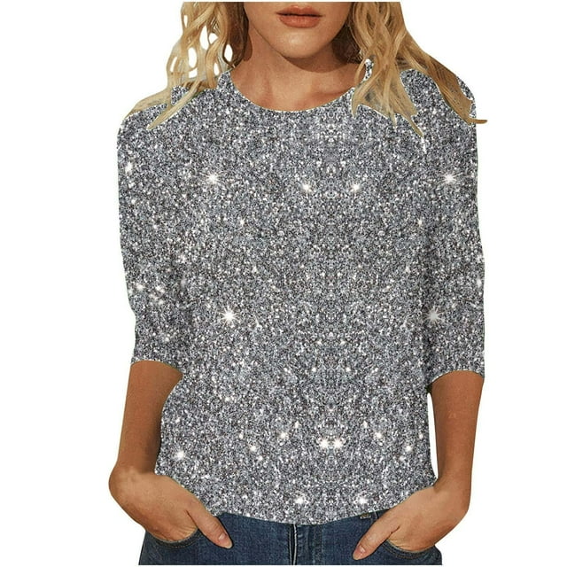 Ketyyh-chn99 Chemises pour Femmes Chemisier Ample pour Dames Été Manches Courtes Tunique Décontractée Hauts Confortables Col Rond Ample Gris Foncé,TG
