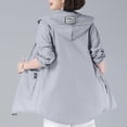 thumbnail image 5 of Mgmyaa Womens Long Sleeve Hooded Sunscreen Jacket with Zipper Pockets UV Protection Casual Outwear for Outdoor, 5 of 5